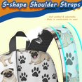 thumbnail image 5 of Pug and Dog Paw Print 17" School Backpacks for Teens,Waterproof Oxford Fabric,S-Shape Padded Straps for School,Travel,Hiking,Camping, 5 of 6