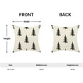 thumbnail image 5 of Christmas Pillow Covers 18x18 Inch Set of 2 White Black Christmas Tree Decor Throw Pillows Winter Xmas Holiday Outdoor Cushion Cases for Couch Bed Decorations, 5 of 6