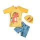 thumbnail image 1 of Odeerbi 1-8 Años Niños Traje de Baño de Entrenamiento Atlético de Tres Piezas Con Conjunto de Gorra de Baño Traje de Baño de Surf de Playa de Verano Ropa de Playa Linda de Dinosaurio, 1 of 3