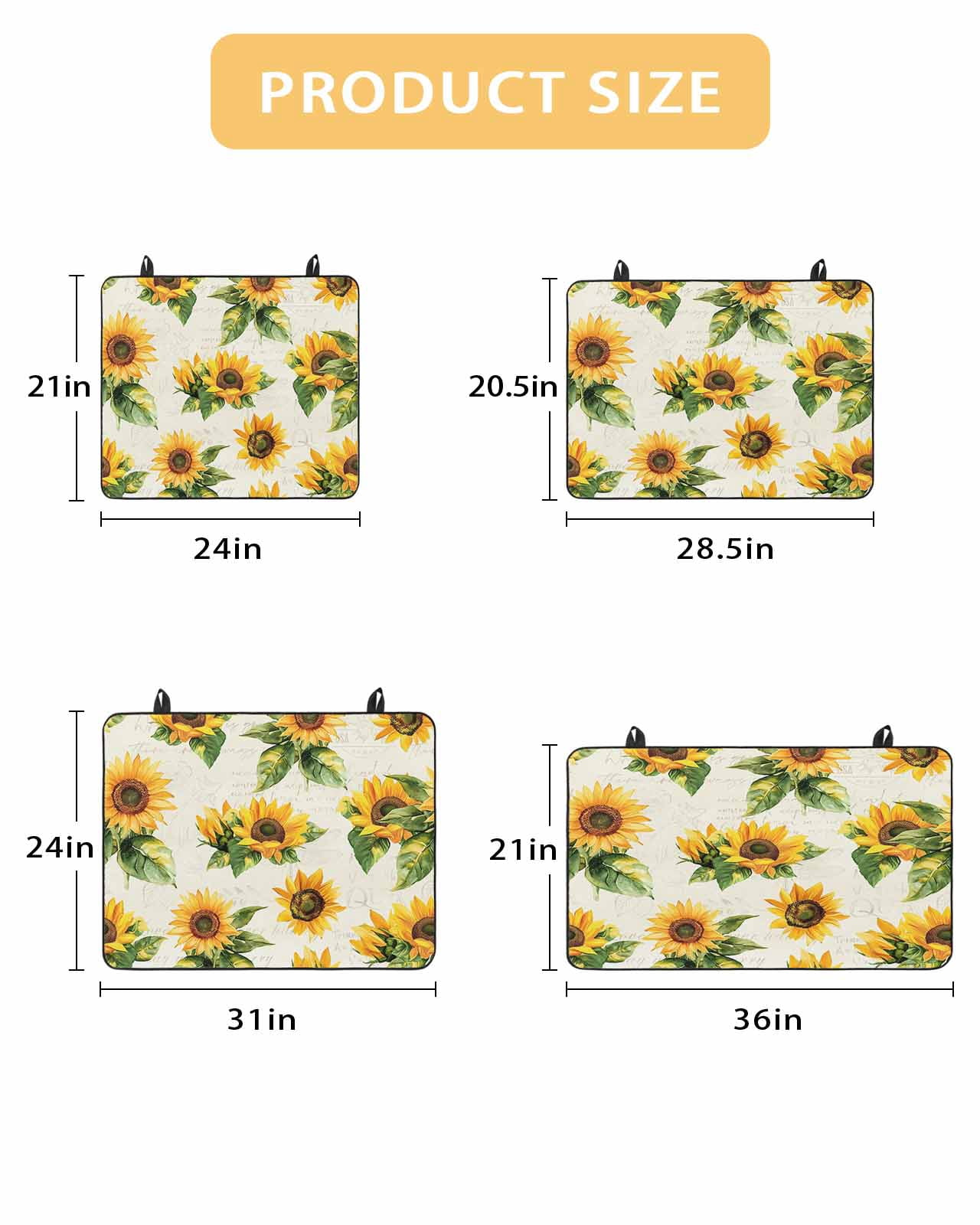nqOlkjepod Large Induction Cooktop Protector Mat 36"x21", Sunflower Vintage Stove Top Covers for Electric Stove, Spring Summer Flowers Botanical Stove Burner Cover Mats, Glass Top Stove Cover