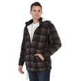thumbnail image 3 of Gioberti Mens Sherpa Lined Flannel Jacket with Removable Hood, 3 of 7