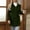 Army Green, variant on Womens Pea Coat Notched Lapel Collar Single Breasted Fall Winter Trendy Casual Wool Blend Trench Coat Jacket Black L