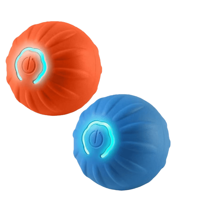 2-Pack Smart Cat Interactive Toys: Auto-Rolling Bounce Balls with Intelligent Sensing & Timer Modes, Irregular Prey Movement Simulation for Hunting Instinct Stimulation, Quiet Low-Power USB