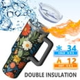 thumbnail image 5 of OBREWU Pioneer Flower Tumbler with Handle and Lid,Pioneer Flower 40oz Double Wall Vacuum Insulated Tumbler,Cups Gift for Women and Men, 5 of 7