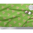 thumbnail image 2 of Soimoi Green Georgette Viscose Fabric Wreath Floral Print Fabric by the Yard 42 Inch Wide, 2 of 3