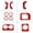 Red, variant on for Toyota Tundra 2014-2021 Console Air Outlet Cover Gear Shift Panel Cup Frame Car Accessories Interior Cover Trims ABS Decoration Kit-10pcs(Not Fit for RHD)(Red)