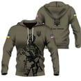 thumbnail image 4 of Sudadera con capucha con la bandera de Ucrania y el emblema nacional con estampado 3D, sudaderas unisex para hombre y mujer, sudadera con capucha de gran tamaño, abrigo tipo pulóver a la moda para niñ, 4 of 5
