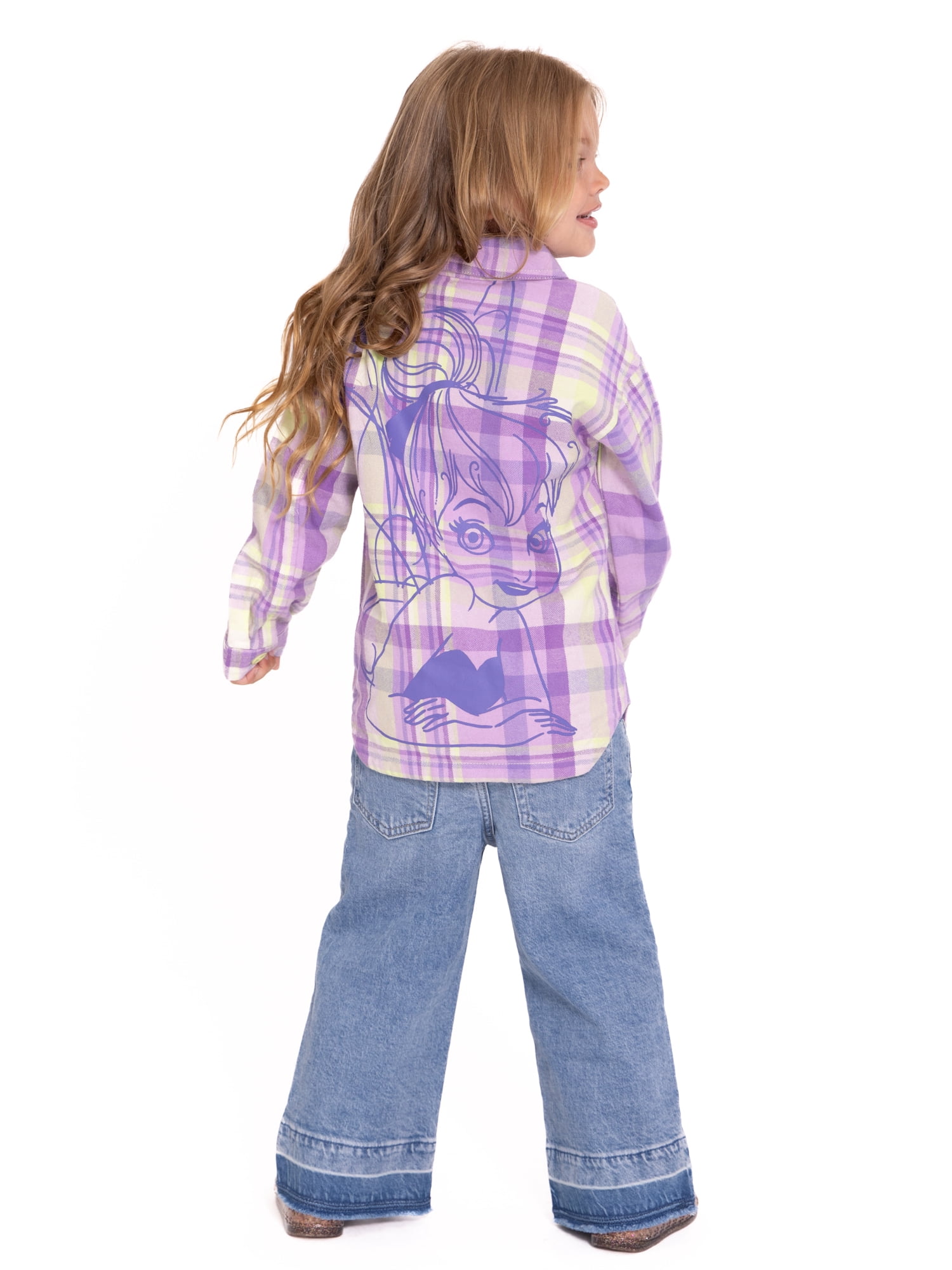 Disney Tinkerbell Toddler Girls Shacket, Sizes 12 Months - 5T