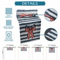 thumbnail image 6 of Thin Navy Lines Table Runner 72 Inches, Patriotic Bow Vintage Distressed Striped Bed Runner Dresser Scarves Tabletop for Indoor Outdoor Parties/Ceremony/Banquet, 18" x 72", 6 of 9