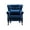 Blue - Velvet, variant on Guyou Mid Century Accent Chair Modern Button Tufted Armchair Wingback Club Chair Velvet Single Sofa Lounge Chair with Pillow for Living Room Bedroom, Blue