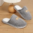 thumbnail image 5 of KANG Cozy Slippers And Stylish Indoor Stripe Slippers For Couples Warm And Comfortable Home Footwear, 5 of 7
