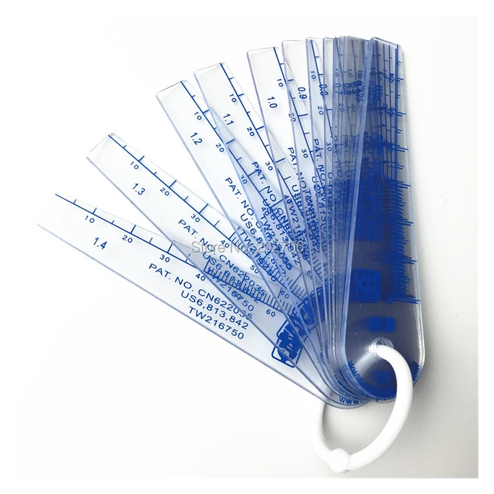 0.05-1.5-2.0-3mm 18pcs 20pcs Thickness Plastic Feeler Gauge Gap Filler Measuring Tool With PVC Sheet