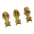 thumbnail image 1 of Estatua de león de resina de 3 piezas, estatua decorativa de animal para dormitorio, armario, escritorio Oro, 1 of 7