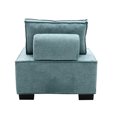 thumbnail image 5 of Accent Recliner Chair with Back Pillow, Lazy Sofa Chair Stable Plastic Legs, Square Ottoman Bench with Soft Padded Seat for Living Room, Bedroom, Weight Capacity 275 LBS, 5 of 9