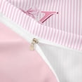 thumbnail image 3 of Meiyoeat Pretty Bow Letter K Twin Bedding for Girls Preschoolers, Delicate Stripe Duvet Cover Set for Daily, Light Pink White,Pink Reversible,2pcs,No Comforter, 3 of 5