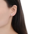 thumbnail image 6 of 3 Pairs Surgical Stainless Steel Screw Back Stud Earrings, Heart Square Princess Cut Horse Eye Teardrop Triangle Cubic Zirconia Stud Earrings Set, 6 of 7