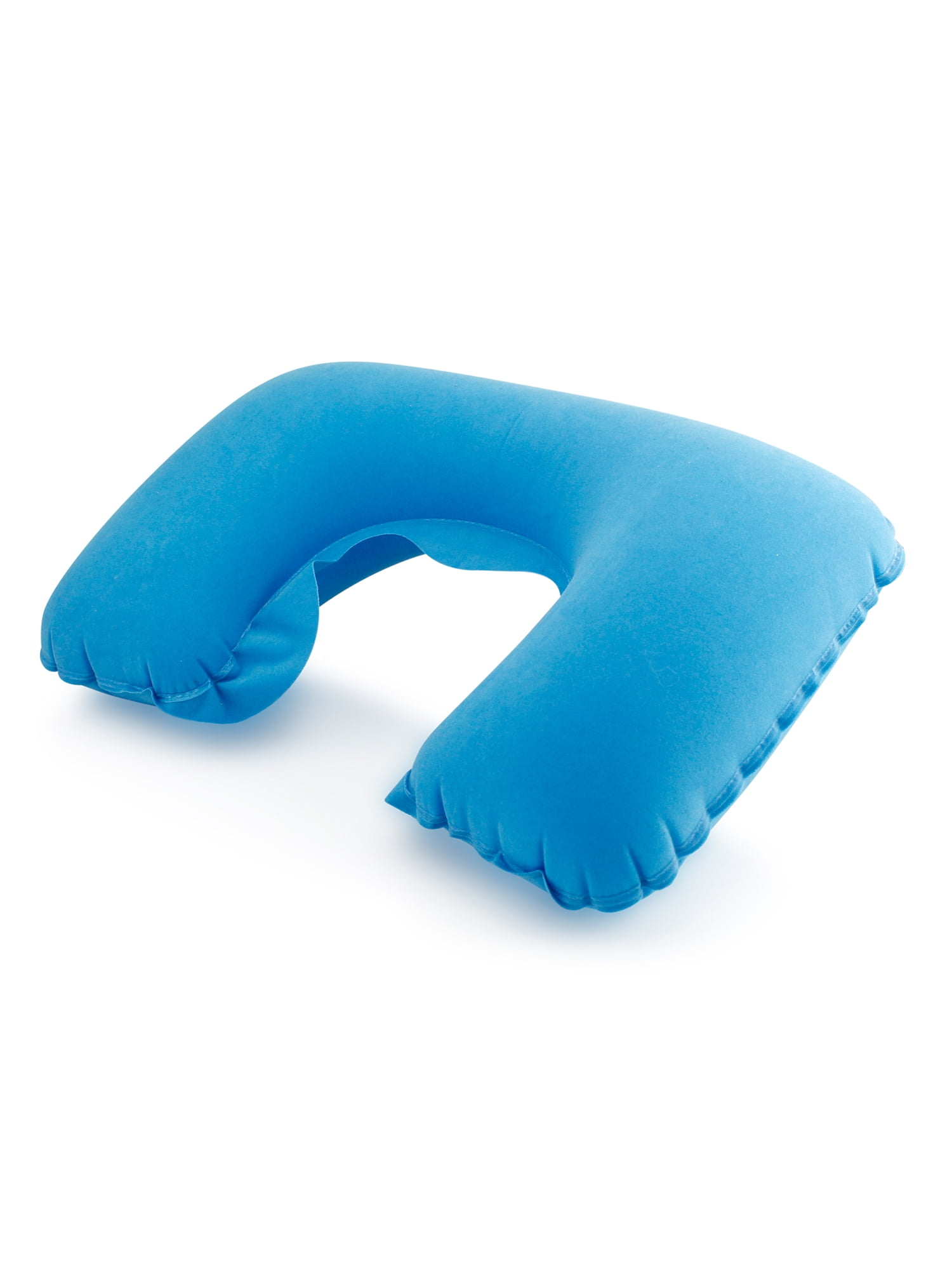 inflatable vinyl neck pillow measures 14 inches wide 