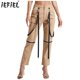 thumbnail image 2 of Pantalones Cargo con tiras para mujer, bolsillos con cremalleras decorativas, pantalones de baile de Jazz de Color sólido, ropa para festivales de música de Halloween, 2 of 5