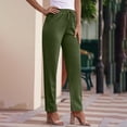 thumbnail image 7 of Laqbezok Women's Cotton Linen Pants, High Waist Drawstring Casual Loose Trousers with Pockets for Summer Beach Travel Vacation, 7 of 7