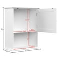 thumbnail image 4 of Lavish Home Wall-Mounted Storage Cabinet with Open Shelf, White, 4 of 6