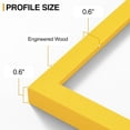 thumbnail image 4 of Vittanly 4x4 Picture Frame, Premium Material with Shatter Resistant Plexiglass, Photo Frame for Wall or Table Top Display, Yellow, 1 Pack, 4 of 6