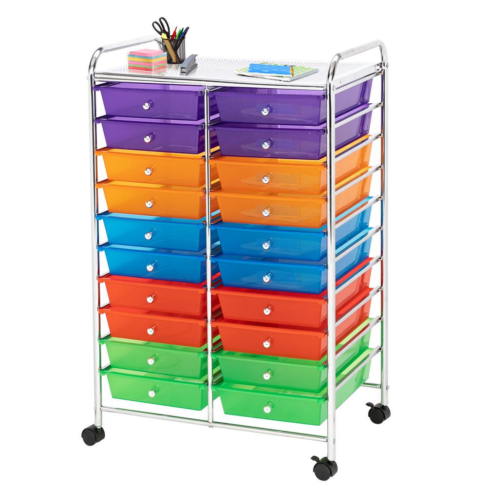 Winado Tools Scrapbook Paper School Organizer,20 Drawers Rolling