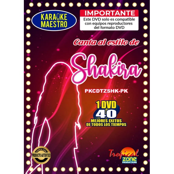 Karaoke Shakira DVD 40 Best Songs Ever