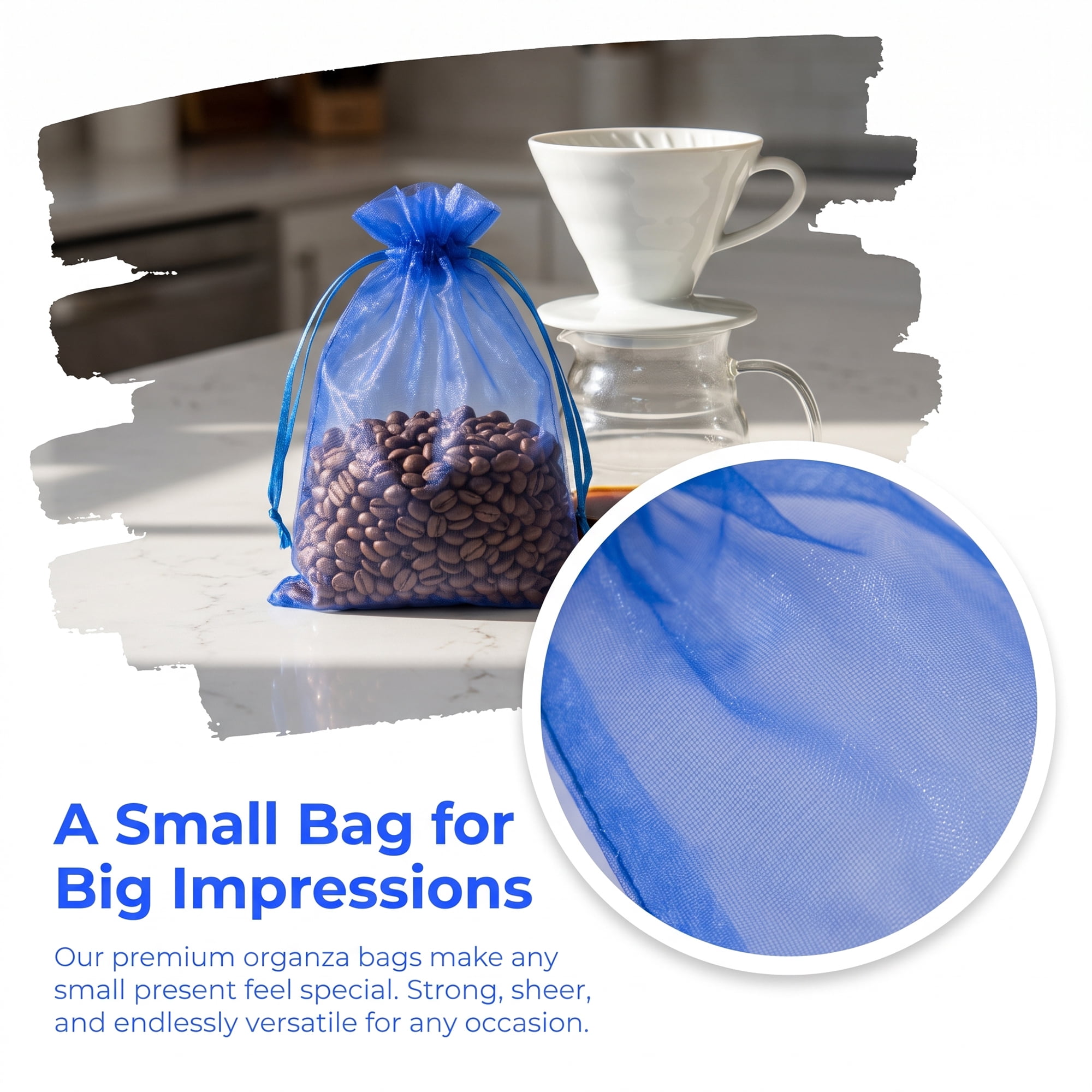 Unique Bargains Multi-Purpose Gift Bags with Handles for Events Royal Blue 3.9" x 5.9"