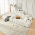 thumbnail image 3 of Leumius 108" L-Shaped Sectional Sofa,Chenille Boneless Couch, Modern 3-Seat Upholstered Cloud Couch Sectional with Deep Seat and Cup Holders for Living Room,No Assembly Required,Beige, 3 of 14