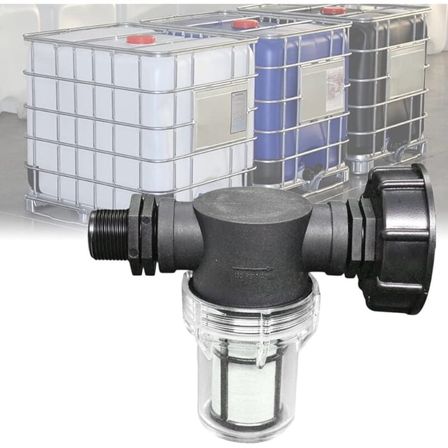 Ibc water tank adapter garden hose joint 3 4 external thread filter function