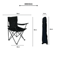 thumbnail image 5 of Silla Plegable VBG Para Acampar Playa Y Pesca Negro, 5 of 5
