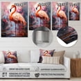 thumbnail image 4 of Designart "Coral Flamingo Animal Delicate I" Animals Flamingo Metal Art Print, 4 of 5