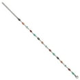 thumbnail image 2 of 4mm Stainless Steel Polished Enameled Eyes Anklet Plus 1 Inch Extension 9 Inch Anklet for Women, 2 of 2