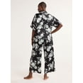 thumbnail image 3 of Joyspun Women’s and Women’s Plus Stretch Satin Pajama Set, Sizes S to 3X, 3 of 4