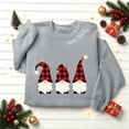 thumbnail image 5 of Jsaierl Women's Christmas Sweatshirts Plus Size Gnomes Graphic Sweatshirt Cotton Trendy Pullover Crewneck Tunic Long Sleeve Tops S-2XL, 5 of 9