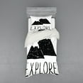 thumbnail image 1 of Ambesonne Adventure Bedding Set 3 Pcs, Explore Wild Forest, Twin, Black White, 1 of 3
