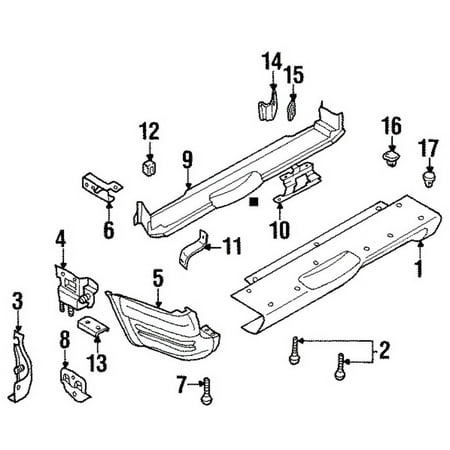 Genuine OE Honda Bumper Support - 8-97139-416-1 Fits select: 1998-2002 HONDA PASSPORT