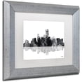 thumbnail image 2 of Trademark Fine Art "Jersey City New Jersey Skyline BG-1" Canvas Art by Marlene Watson, White Matte, Silver Frame, 2 of 4