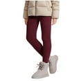 thumbnail image 6 of Lopecy-Sta Kids Fleece Lined Leggings for 3-13 Years Solid Color Cotton Warm Leggings Full Length Pants Kids for Winter, 6 of 8