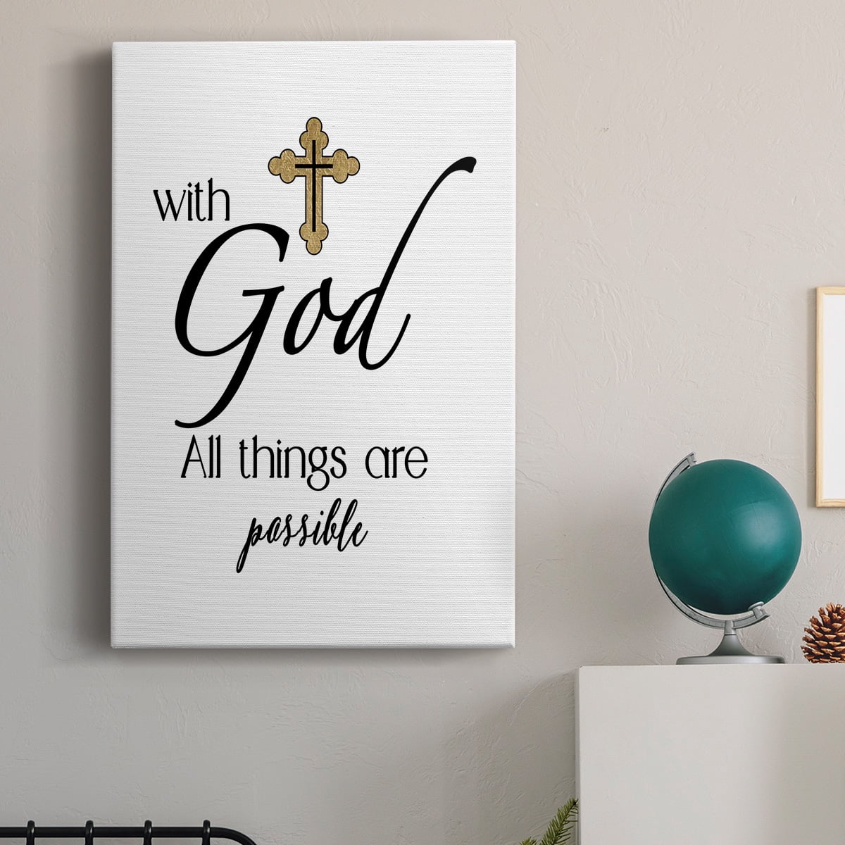 All Things Possible Gold Premium Gallery Wrapped Canvas - Ready to Hang