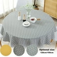 thumbnail image 1 of AMERTEER Nappe Ronde en Coton et Lin Nouvelle Nappe Ronde Européenne Nappe Ronde pour la Maison-Flèche Grise-Diamètre 120cm, 1 of 11