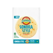 Guerrero Sonora Style Tortillas - 8.0" Soft Taco - 20 Count, 29.17 oz.
