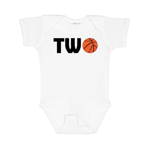 Inktastic Second Birthday Basketball Two Boys or Girls Baby Bodysuit