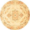 thumbnail image 1 of Ahgly Company Indoor Round Persian Brown Traditional Area Rugs, 7' Round, 1 of 4