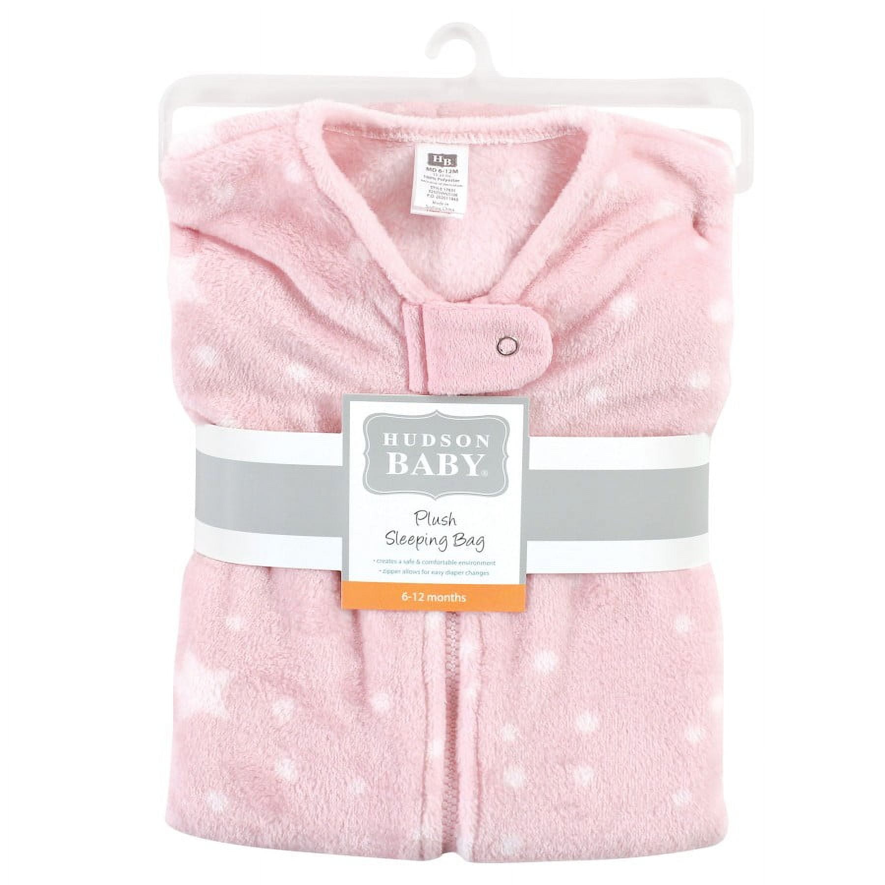 Hudson Baby Infant Girl Plush Sleeping Bag, Sack, Blanket, Sleeveless Night Sky, 0-6 Months