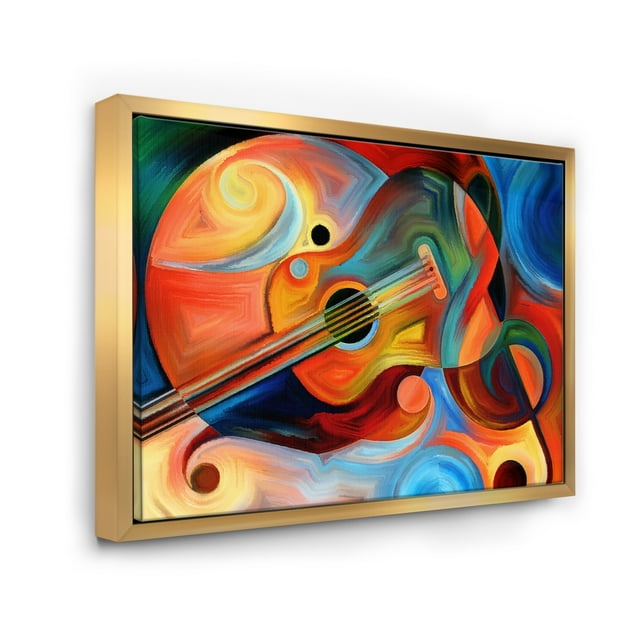 Designart - Musique et Rythme - Impression sur Toile Encadrée Abstraite