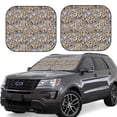 thumbnail image 6 of Kdxio Zebra Print 2-Piece Sun Shade Front Windshield - Foldable Car Front Window Sunshades for Most Sedans SUV Truck, 6 of 6