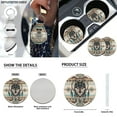 thumbnail image 5 of Jeiento Wolf Car Interior Cover Sets, Front Rear Seat Covers with Steering Wheel Cover Southwest Aztec Floor Mats Dream Catcher Car Seat Belt Pads Center Console Covers Cup Coaster Keychain, 17 PCS, 5 of 8