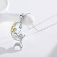 thumbnail image 2 of Midir&Etain Mermaid Necklaces 925 Sterling Silver Mermaid Crescent Moon Star Necklace for Women Mermaids Sea Jewelry Gifts for Women Gifts, 2 of 6