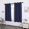thumbnail image 2 of DweIke Thermal Insulated Grommet Blackout Curtains for Bedroom,2 Panels,42"x84",Navy Blue, 2 of 8